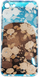 Чохол-накладка iPhone 7 Beckberg Golden Faith Series "Flower Garden" Dark Blue-Gold