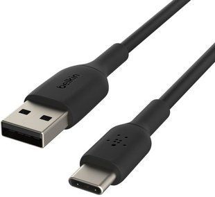Фото: 1 з 3, Кабель USB-A > USB-C заряджання/синхронізації Belkin 2м, 15Вт, Type-C, PVC, чорний (CAB001BT2MBK), купити за 599 грн зі знижкою в Смартс | smarts.ua