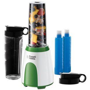 Фото: 1 из 1, Блендер для смузі Russell Hobbs Explore Mix&Go Cool 300Вт, чаша-600мл, біло-зелений (25160-56), купить за 1 999 грн со скидкой в Смартс | smarts.ua