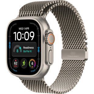Фото: 1 з 4, Смарт-годинник Apple Watch Ultra 4 GPS + LTE 49mm Natural Titanium Case With Natural Titanium Milanese Loop Large MJAA4, купити за 55 849 грн зі знижкою в Смартс | smarts.ua