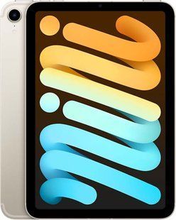 Фото: 1 з 5, Планшет Apple iPad mini 6 2021 Wi-Fi + LTE 64GB Starlight (MK8C3), купити за 28 649 грн зі знижкою в Смартс | smarts.ua