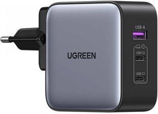 Фото: 1 з 2, Мережевий зарядний пристрій UGREEN CD296 (90409) Gray, купити за 2 899 грн зі знижкою в Смартс | smarts.ua