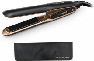 Випрямляч Rowenta Thermocare Ultimate Experience, темп.режимів-5, 150-210С, дисплей, кераміка, чорно-золотий (SF8120F0)