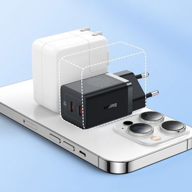 Фото: 21 з 21, Зарядний Пристрій Baseus GaN5 Pro 40W Wall charger 2Type-C (CCGP180102) White, купити за 999 грн зі знижкою в Смартс | smarts.ua