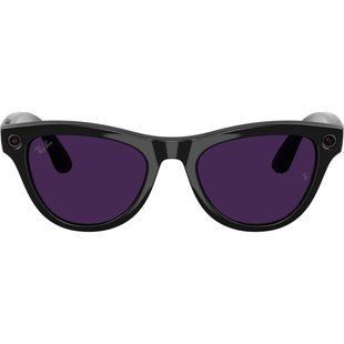 Фото: 1 из 4, Розумні окуляри RAY-BAN | META Skyler Gen2 Standard Shiny Black Frame/Clear to Amethyst Transitions Lenses (RW4014 601/CH 52-20), купить за 24 699 грн со скидкой в Смартс | smarts.ua