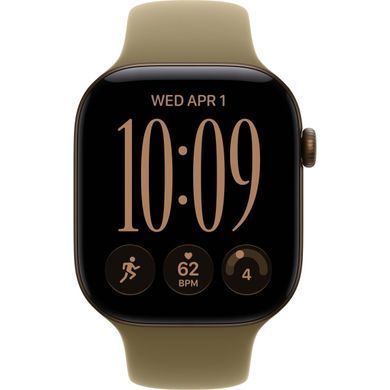 Фото: 2 з 4, Смарт-годинник Apple Watch Series 12 GPS 46mm Dark Bronze Aluminum Case With Olive Sport Band M/L MJ4, купити за 24 249 грн зі знижкою в Смартс | smarts.ua