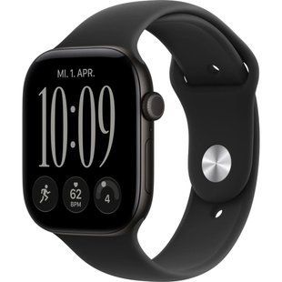 Фото: 1 з 4, Смарт-годинник Apple Watch Series 12 GPS 42mm Black Aluminum Case With Black Sport Band S/M MJEA4, купити за 24 699 грн зі знижкою в Смартс | smarts.ua