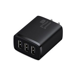 Фото: 1 з 2, Зарядний Пристрій Baseus Compact 17W (3USB) (CCXJ020001) Black, купити за 449 грн зі знижкою в Смартс | smarts.ua