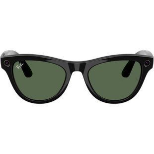 Фото: 1 из 4, Розумні окуляри RAY-BAN | META Skyler Gen2 Standard Shiny Black Frame / G-15 Green Lenses (RW4014 601/71 52-20), купить за 20 499 грн со скидкой в Смартс | smarts.ua