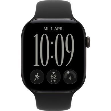 Фото: 2 з 4, Смарт-годинник Apple Watch Series 12 GPS 42mm Black Aluminum Case With Black Sport Band S/M MJEA4, купити за 23 999 грн зі знижкою в Смартс | smarts.ua