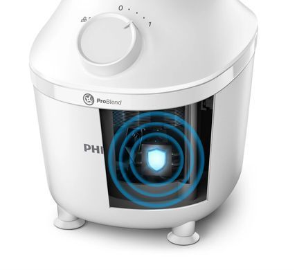 Фото: 4 из 14, Блендер Philips стаціонарний 3000 series 450Вт, чаша-1900мл, чопер, імпульсний режим, білий (HR2041/17), купить за 2 099 грн со скидкой в Смартс | smarts.ua