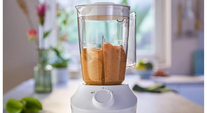 Фото: 3 из 14, Блендер Philips стаціонарний 3000 series 450Вт, чаша-1900мл, чопер, імпульсний режим, білий (HR2041/17), купить за 2 099 грн со скидкой в Смартс | smarts.ua