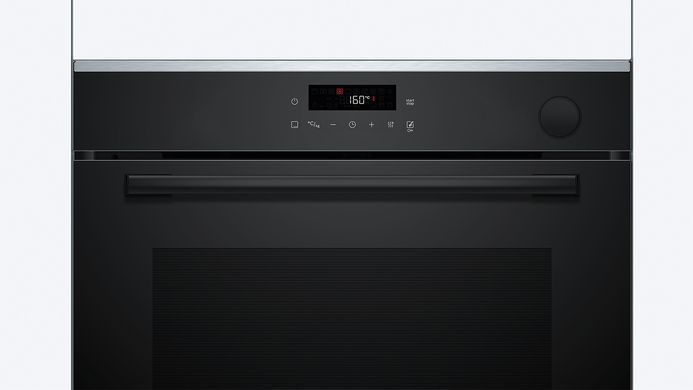 Фото: 3 з 5, Духова шафа Bosch електрична, 71л, A+, дисплей, конвекція, пара, телескопічні направляючі, чорний (HRG232EB3), купити за 38 999 грн зі знижкою в Смартс | smarts.ua