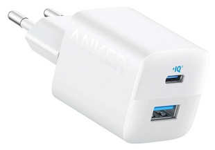 Фото: 1 з 1, мережева зарядка ANKER PowerPort 323 - 33W Dual-Port USB-C (Білий), купити за 1 299 грн зі знижкою в Смартс | smarts.ua