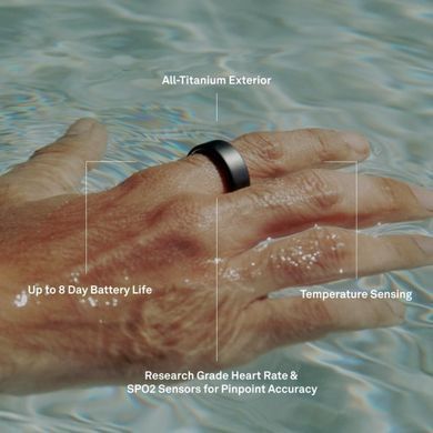 Смарт-кільце Oura Ring 4 Black Size 6 (JZ90-54144-06)