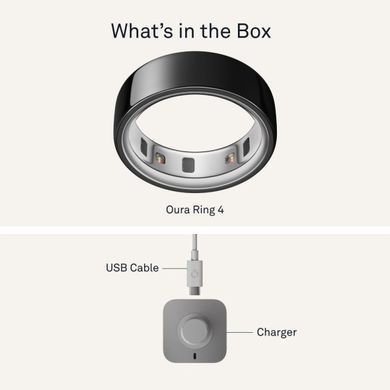 Смарт-кільце Oura Ring 4 Black Size 6 (JZ90-54144-06)