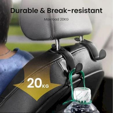 Фото: 3 из 9, Автомобільний тримач UGREEN LP104 Car Seat Hanger, 2 шт (30337) Black, купить за 149 грн со скидкой в Смартс | smarts.ua