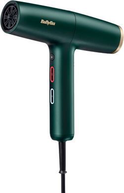 Фен Babyliss Air Power Pro, 1700Вт, 3 режими, дифузор, іоніз-я, хол. обдув, зелений (D6555DE)
