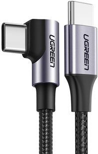 Фото: 1 з 2, Кабель UGREEN US255 USB Type-C To Angled USB Type-C 60W Round Cable Aluminum Shell Nickel Plating 3A 2m Black/Gray (50125), купити за 499 грн зі знижкою в Смартс | smarts.ua