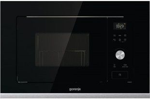 Фото: 1 из 6, Мікрохвильова піч Gorenje вбудовувана, 20л, електр. управл., 800Вт, гриль, дисплей, чорний (BMX201AG1BG), купить за 13 599 грн со скидкой в Смартс | smarts.ua
