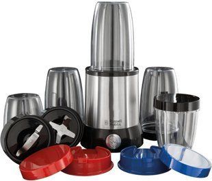 Фото: 1 з 13, Блендер Russell Hobbs стаціонарний Nutri Boost 700Вт, чаша-700мл, чопер 300мл, чорно-сріблястий (23180-56), купити за 4 599 грн зі знижкою в Смартс | smarts.ua