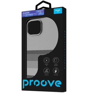 Фото: 2 з 3, Чохол Proove Gleam Case with Magnetic Ring iPhone 13 white borders, купити за 749 грн зі знижкою в Смартс | smarts.ua