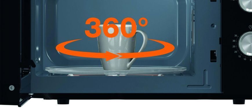 Мікрохвильова піч Gorenje, 17л, мех. керув., 700Вт, чорний (MO17E1BH)