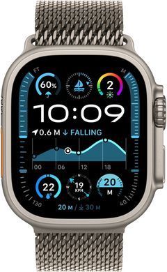 Фото: 2 из 7, Смарт-годинник Apple Watch Ultra 3 GPS + LTE 49mm Natural Titanium Case With Natural Titanium Milanese Loop - Medium MEWY4, купить за 52 099 грн со скидкой в Смартс | smarts.ua