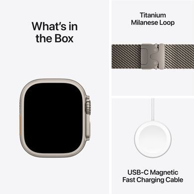 Фото: 7 из 7, Смарт-годинник Apple Watch Ultra 3 GPS + LTE 49mm Natural Titanium Case With Natural Titanium Milanese Loop - Medium MEWY4, купить за 52 099 грн со скидкой в Смартс | smarts.ua