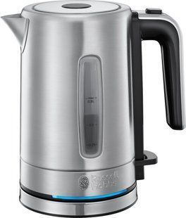 Електрочайник Russell Hobbs Compact Home 0.8л, метал, підсвічування, сріблясто-чорний (24190-70)