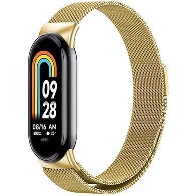 Фото: 3 з 3, Ремінець Milanese Loop New Design для Xiaomi Mi Band 8/9/10 (Gold), купити за 299 грн зі знижкою в Смартс | smarts.ua