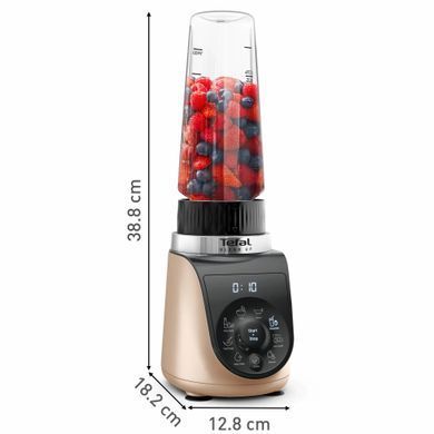 Фото: 3 из 13, Блендер Tefal стаціонарний Blend UP, 1000Вт, чаша-700мл, тритан, чорно-золотистий (BL190AF0), купить за 3 599 грн со скидкой в Смартс | smarts.ua