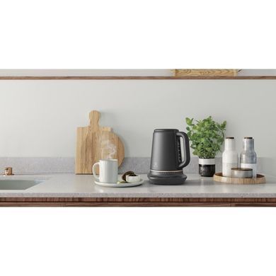 Електрочайник Electrolux 1.7л, Strix, метал, підтримка температури, чорний матовий (E7K1-6BP)