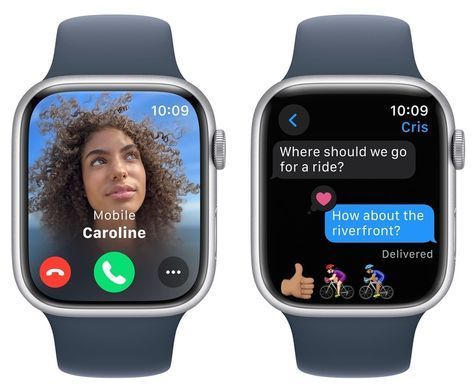 Фото: 6 з 8, Смарт-годинник Apple Watch Series 9 GPS 41mm Silver Aluminium Case With Storm Blue Sport Band M/L MR913, купити за 17 299 грн зі знижкою в Смартс | smarts.ua