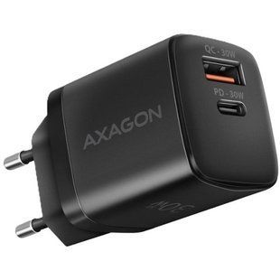 Фото: 1 з 1, Мережевий зарядний пристрій AXAGON ACU-PQ30, QC3.0,4.0/AFC/FCP/PPS/Apple + PD type-C, 30W, black, купити за 999 грн зі знижкою в Смартс | smarts.ua