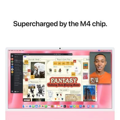 Фото: 6 из 9, Моноблок Apple iMac 24 10CPU/10GPU/16GB/512GB Pink MWV53 (M4), купить за 102 799 грн со скидкой в Смартс | smarts.ua