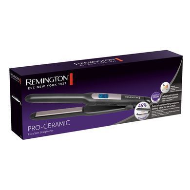 Випрямляч Remington PRO-Ceramic Extra Slim, темп.режимов-9, 150-230С, чохол, дісплей, кераміка, чорний (S5515)