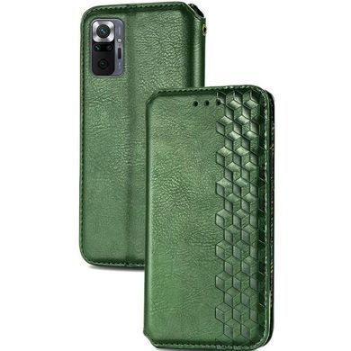 Фото: 3 з 6, Шкіряний чохол книжка GETMAN Cubic (PU) для Xiaomi Redmi Note 10 Pro / 10 Pro Max Зелений, купити за 599 грн зі знижкою в Смартс | smarts.ua