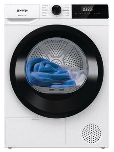 Фото: 1 из 11, Сушильна машина Gorenje конденсаційна, 8кг, А++, 60см, дисплей, білий (DHNE82), купить за 25 799 грн со скидкой в Смартс | smarts.ua