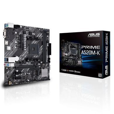 Фото: 3 з 3, Материнcька плата ASUS PRIME A520M-K sAM4 A520 2xDDR4 HDMI D-Sub mATX (90MB1500-M0EAY0), купити за 2 539 грн зі знижкою в Смартс | smarts.ua