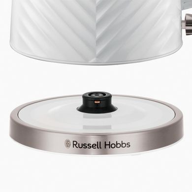 Електрочайник Russell Hobbs Groove White 1.7л, Strix, пластик, білий (26381-70)