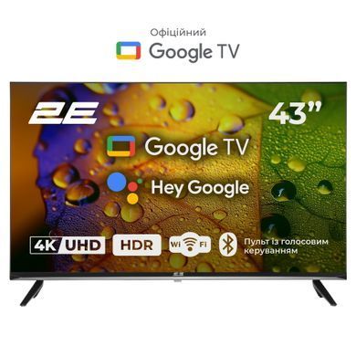 Фото: 2 из 13, Телевізор 43" 2E LED 4K 60Hz Smart Google TV Black (2E-43A07KU), купить за 11 499 грн со скидкой в Смартс | smarts.ua