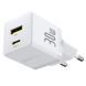 Зарядний Пристрій Baseus Palm Fast Charger Type-C+USB 30W (P1011160A213-00) white