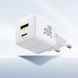 Зарядний Пристрій Baseus Palm Fast Charger Type-C+USB 30W (P1011160A213-00) white