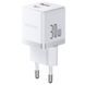 Зарядний Пристрій Baseus Palm Fast Charger Type-C+USB 30W (P1011160A213-00) white
