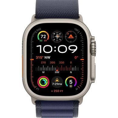 Фото: 2 з 2, Смарт-годинник Apple Watch Ultra 2 GPS + LTE 49mm Natural Titan. Case w. Navy Alpine Loop - Small (MYT33+MXMX3), купити за 31 199 грн зі знижкою в Смартс | smarts.ua