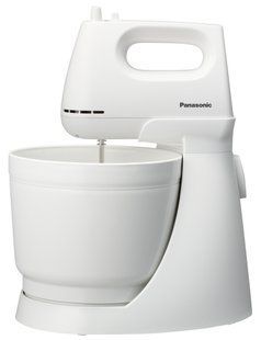Міксер Panasonic стаціонарний 175Вт, насадки-4, чаша-пластик, 3л, білий (MK-GB3WTQ)