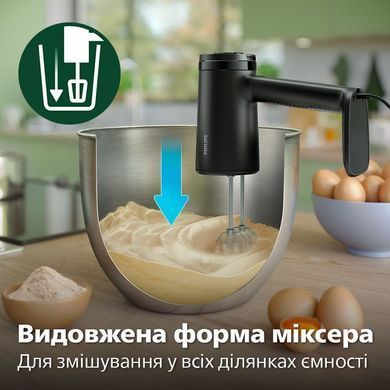 Міксер Philips ручний 5000 series 500Вт, насадки-4, турборежим, чорний (HR3781/00)