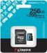 Карта пам'яті Kingston MicroSDXC 256GB Canvas Go Plus Gen4 200MB/s A2 U3 V30 + SD-адаптер (SDCG4/256GB)