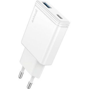 Фото: 1 з 1, Зарядний Пристрій Proove Slender 45W (Type-C + USB) white (WCSL45110002), купити за 899 грн зі знижкою в Смартс | smarts.ua